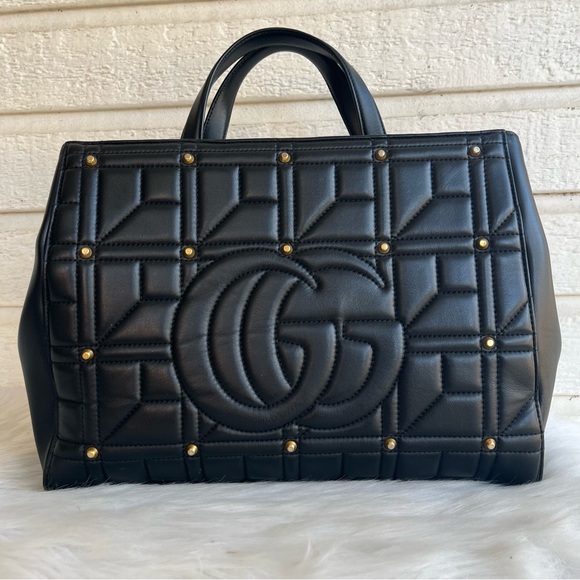GUCCI Marmont Studded Dollar Disco Quilted Matelasse Handbag Jackie Ophidia - Picture 7 of 17